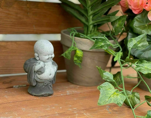 Stoneandstyle Shaolin-Mönche Skulpturen-Set – 3 Figuren Aus Steinguss, Frostfest Bis -30°C