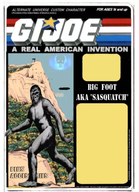 GI JOE chewbacca STAR WARS lot 2 custom mashup BIG FOOT SASQUATCH artwork #A