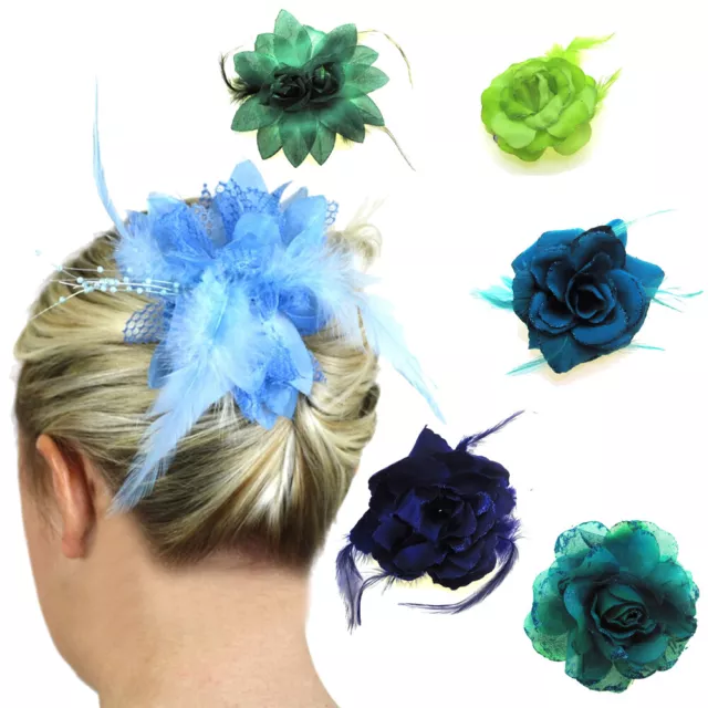 Capelli Fascinators Fiori Accessori Matrimonio Donna Testa Sposa Pezzi Clip UK