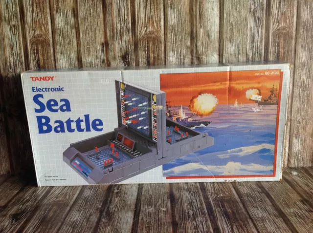 VINTAGE Electronic Tandy Radio Shack Sea Battle Game ORIGINAL BOX & INSTRUCTIONS