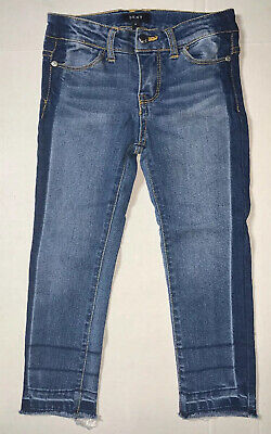 Preowned- DKNY Two-Toned Straight Fit Stretch Denim Jeans Girls (Size 6)