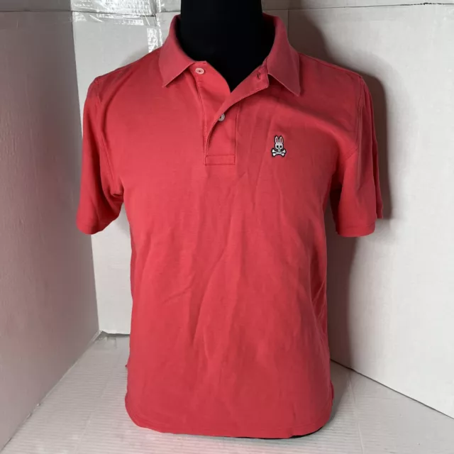 Psycho Bunny Shirt Mens Sz 6 Pink Performance Golf Polo Pima Cotton