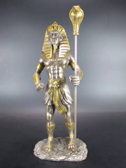Tut Ench Amun Figur bronziert,30 cm Poly Model Ägypten,Neu