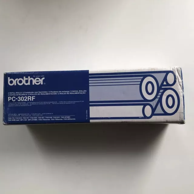 Brother Black Thermal Transfer Film Ribbon (Pack of 2) PC302RF