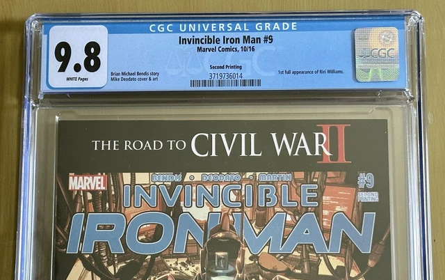 Invincible Iron Man #9 2nd Print First Riri Williams CGC 9.8 2