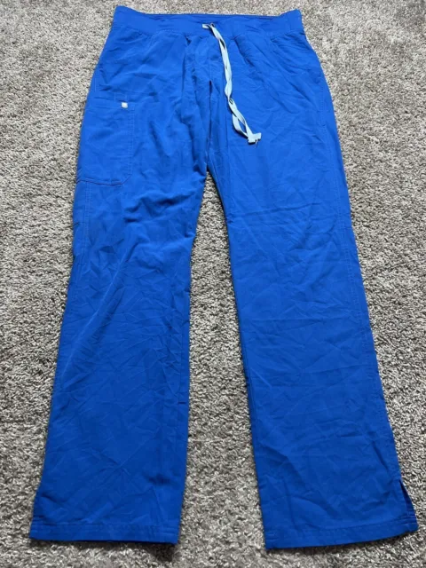 Figs Scrub Pants Womens Size L Tall Blue Technical Collection