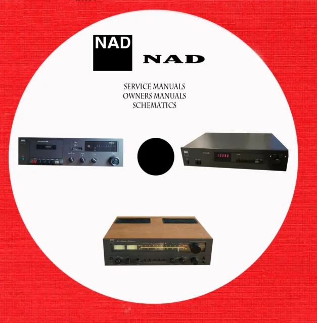 NAD Repair Service schematics owner manuals on 1 dvd in pdf format