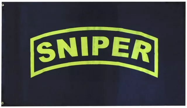 3x5 Sniper Black Yellow RANGER TAB NRA TACTICAL 100D MILITARY Flag black Header