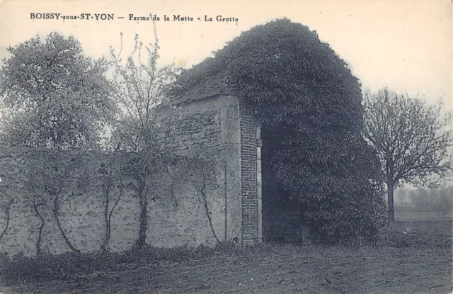 Cpa 91 Boissy Sous Saint Yon Ferme De La Motte La Grotte