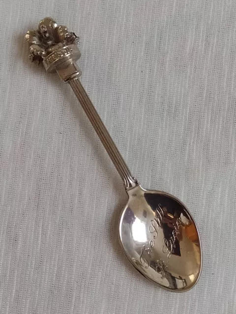 Hawaii Hibiscus Souvenir Spoon Silver Plated WAPW G Britain marked
