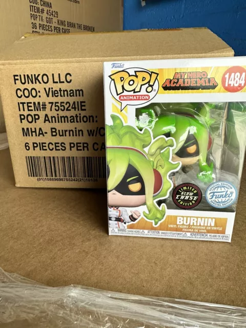 BRAND NEW  My Hero Academia #1484 Burnin Funko Pop! Anime SE Glow GITD Chase 2