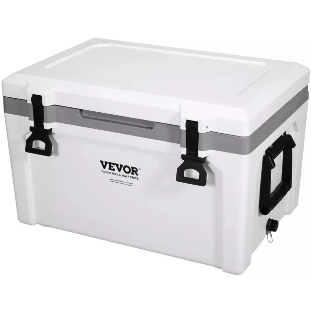 VEVOR Hard Cooler Insulated 49L Portable Cooler Capacity Ice Chest Box