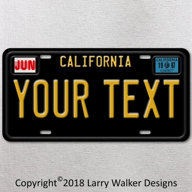 CALIFORNIA VINTAGE LOOK Custom Your Text Personalized License Plate Tag