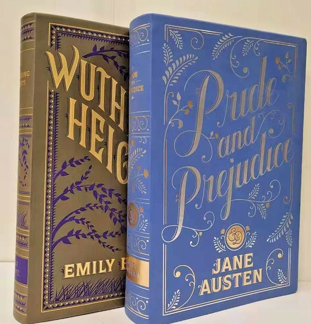 PRIDE AND PREJUDICE WUTHERING HEIGHTS Jane Austen Emily Bronte Leather
