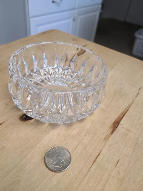 vintage gorham cut lead crystal laurel leaf bowl