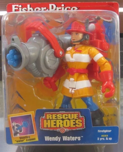 Fisher Price - Rescue Heroes, Wendy Waters Firefighter **Mint Dated 1998