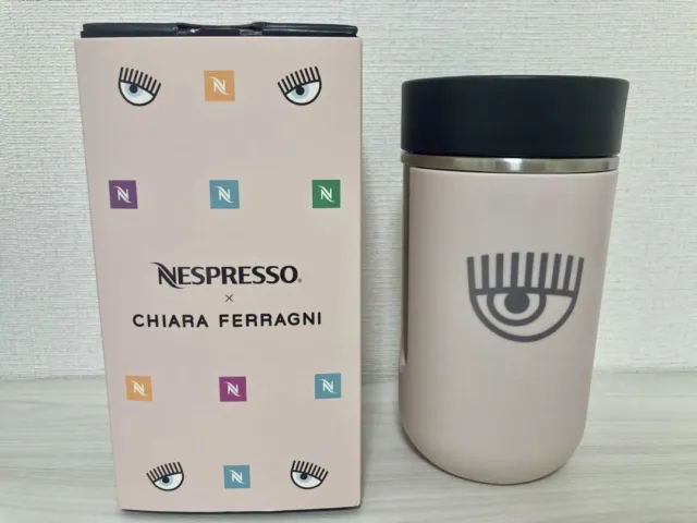 Nespresso x Chiara Ferragni Nomad Travel Mug & Coffee Cup Set NEW F/S