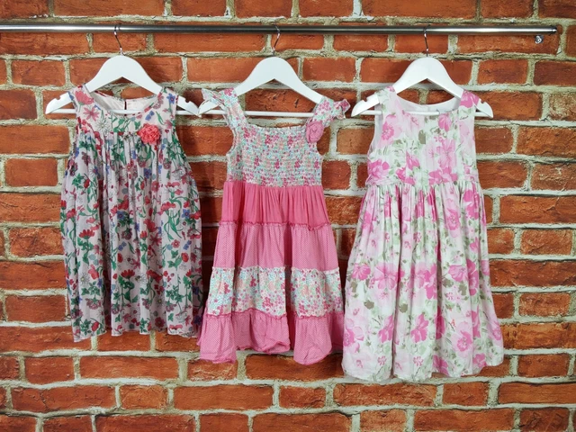 Girls Bundle Age 3-4 Years H&M Bluezoo Next Dress Set Pink Floral Party 104Cm