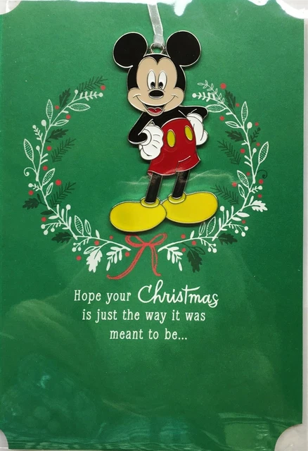 Hallmark Christmas Card with Removable Ornament Disney MICKEY MOUSE