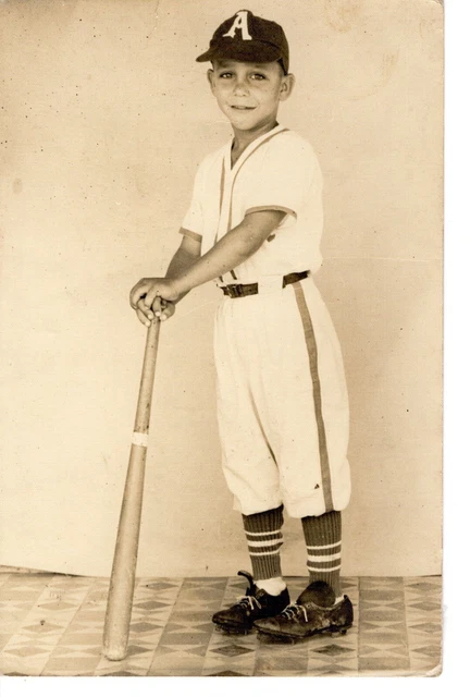 1950s Original Photo YOUNG Cuban Baseball ALMENDARES BBC Fan In Uniform Habana.
