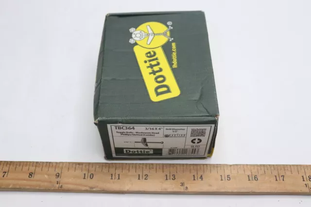 (50-Pk) LH Dottie Phillips/Slotted Mushroom Head Toggle Bolt 3/16'" x 4" TBC364