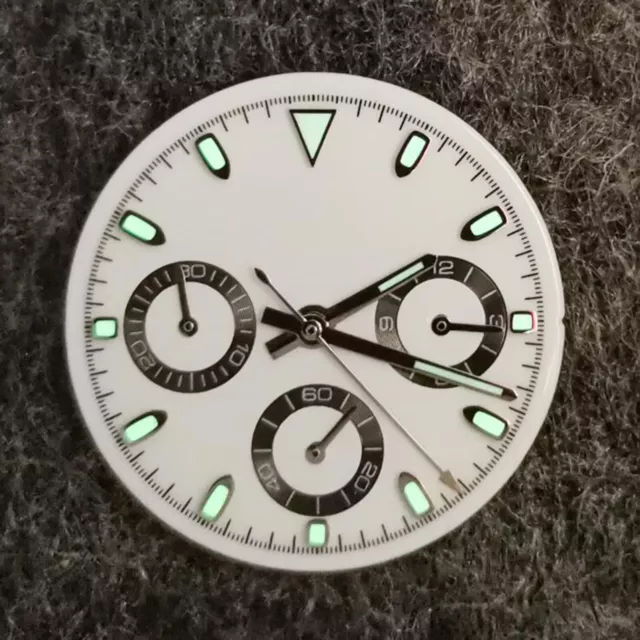 Watch Green Luminous 29.5MM Watch Dial + Hands for VK63 Quartz Movement