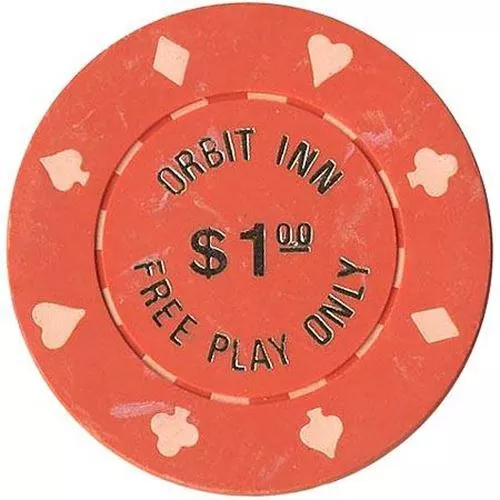 Orbit Inn Casino Las Vegas Nevada $1 Free Play Only Chip 1986