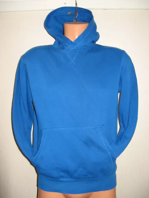 FELPA CON CAPPUCCIO INDOSSATA ONCE BOYS H&M basic blu royal blu a maniche lunghe età 12-14 2