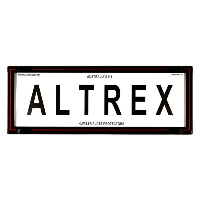 Altrex Number Plate Covers 6 Figure Black with Lines and Red Border