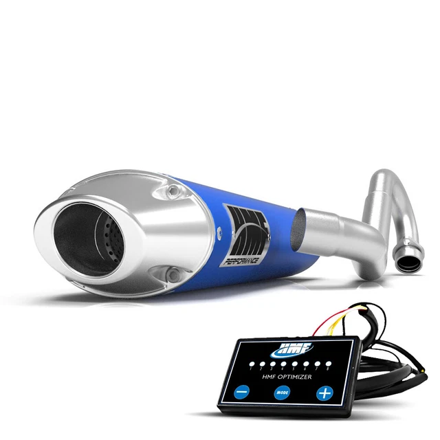 HMF Yamaha YFZ 450R Full Exhaust Candy Blue Ellip w/Euro + EFI (09-23)