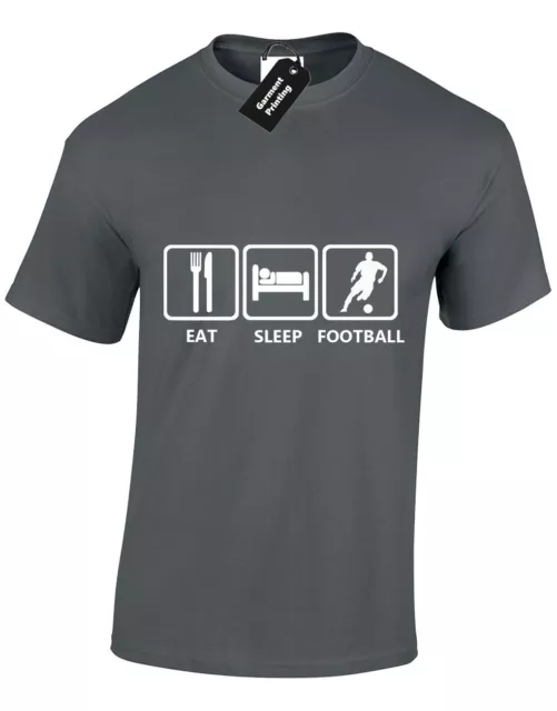 Eat Sleep Football Mens T Shirt Footballer Am Goal Soccer Fc New Gents