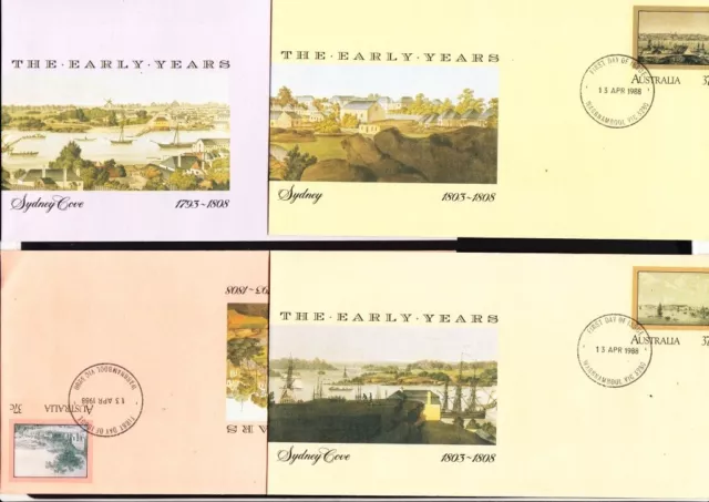 1988 Australian Pre-stamped envelopes -The Early Years Warrnambool Pmark 4 PSE's