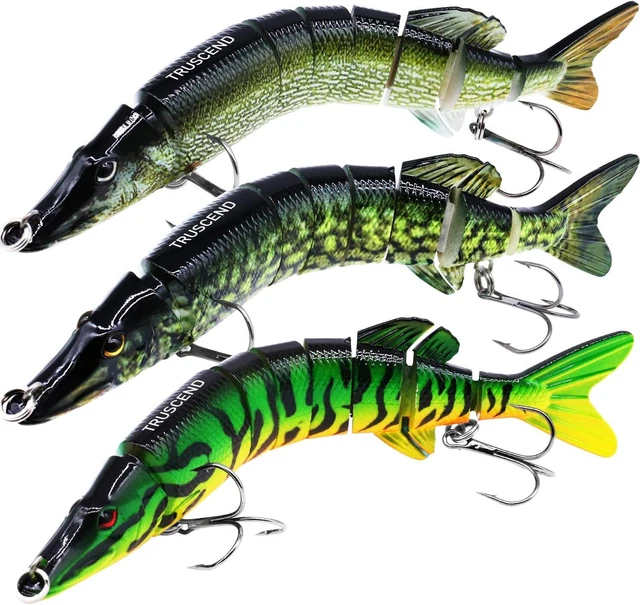TRUSCEND Fishing Lures for Trout Multi Jointed Swimbait Sinking Bionic Pike 20cm