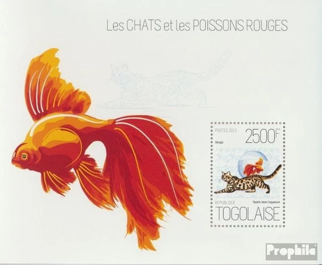 Briefmarken Togo  Mi Block 849 postfrisch Katzen