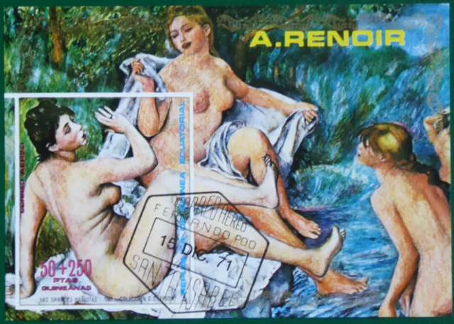 Äquatorial-Guinea 1973 Mi 215 Block 56 B Auguste Renoir Gemälde Kunst Art