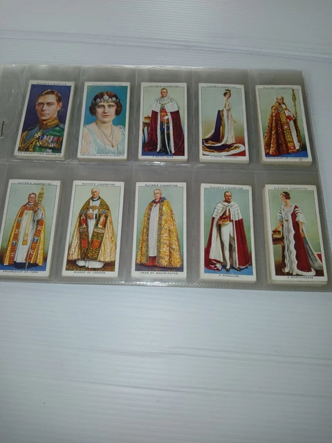 players cigarette cards coronation series 1937 PLAYERS: CORONATION SERIES-CEREMONIAL Dress 1937 Full Set 50 Cigarette Cards  £6.51