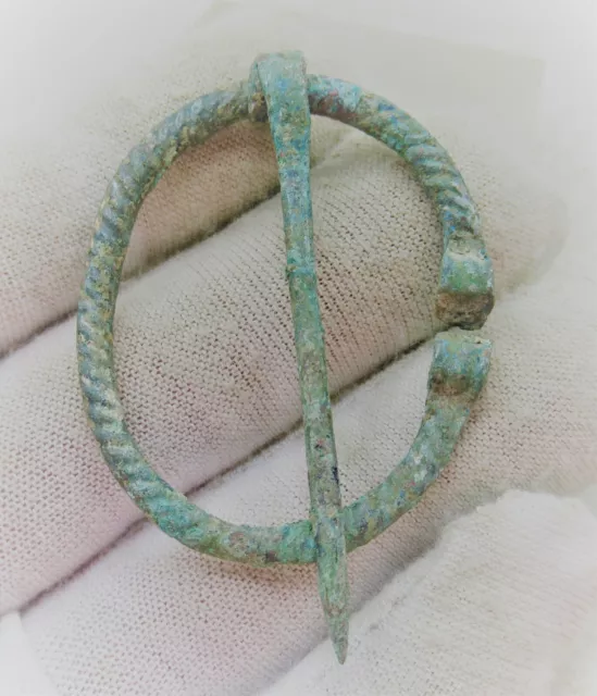 A39 Ancient Viking Norse Scandinavian Bronze Omega Brooch Circa 900-1100Ad
