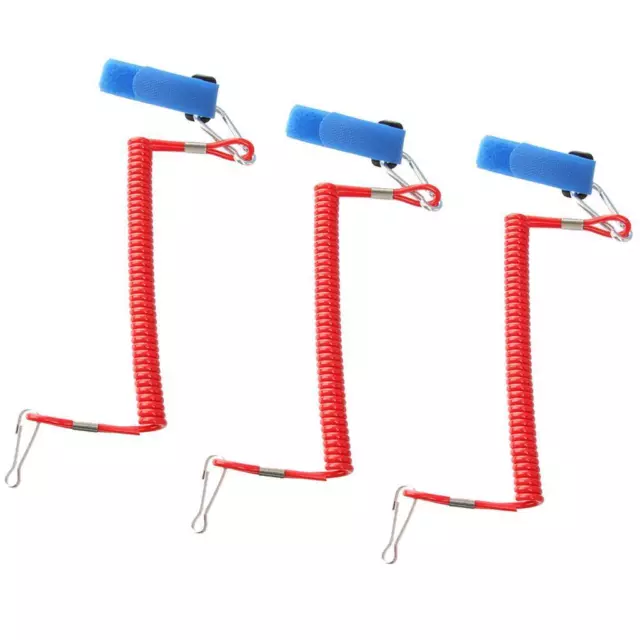 Pack of 3 Kayak Rod Paddle Leash Canoe Boat Lanyard Fishing 2