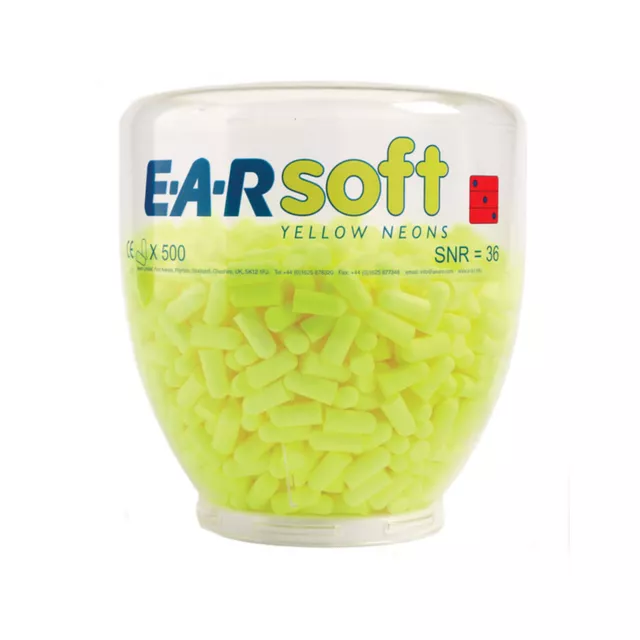 3M Yellow Neon Ear Plugs E.A.R Soft Noise Cancelling Earplugs 36dB Loose Packed