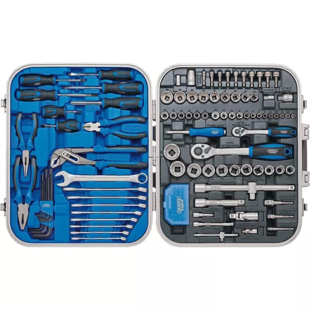 Draper 127 Piece Mechanics Complete Tool Kit Set with Toolbox Case - 32027