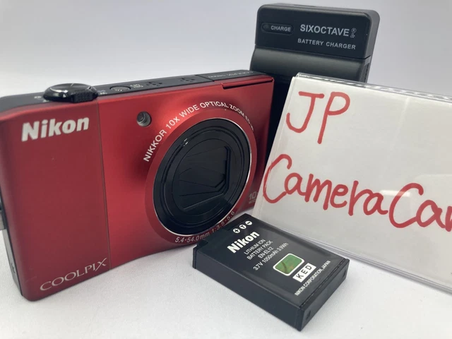⏯️[EXCELLENT+5] RED NIKON Coolpix S710 RED 14.5MP Digital