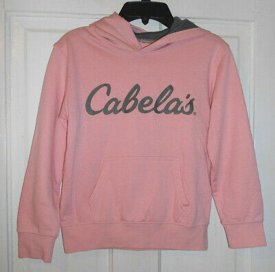 Cabela's Youth Girls Unisex Sz M Pull-Over Pink Hoodie Sweatshirt ~ NWT