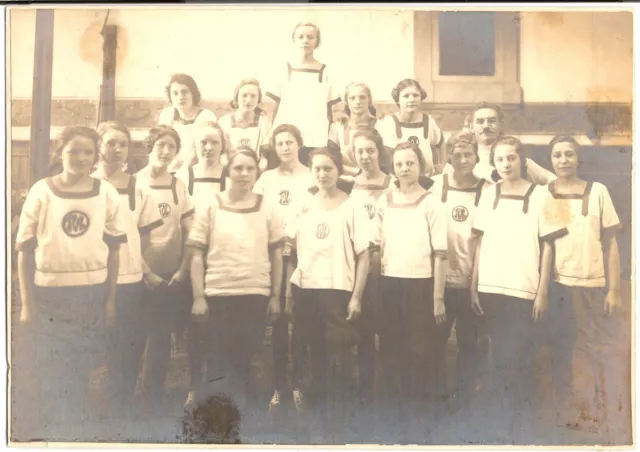 Großes CAB photo Schönes Gruppenbild / Mädchen / Sport - Österreich 1910er