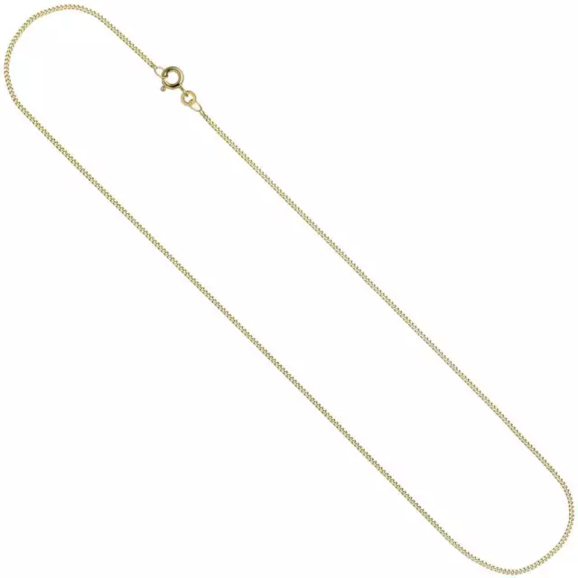 1,7mm Cadena Trenzada Collar Cadena de Oro 333 Oro Amarillo Oro 45cm, Mujer