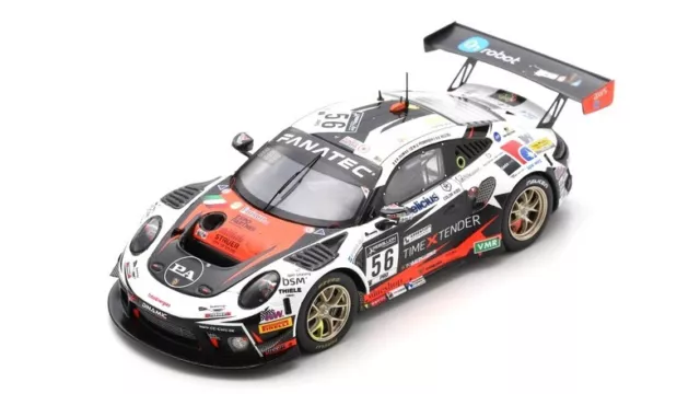 Model Car Scale 1:43 spark Model Porsche 911 GT3 N.56 24 H Spa 2021 Dum