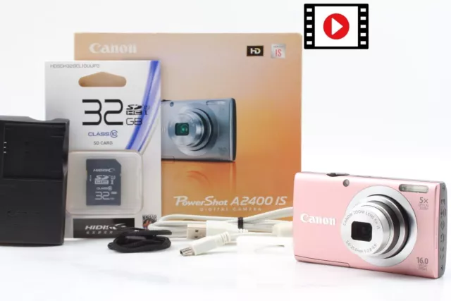 ⏯[NEUF en boîte] Appareil photo numérique Canon PowerShot A2400 IS rose...