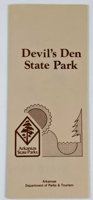 1982 Devil's Den State Park West Fork Arkansas Vintage Travel Brochure Map Info