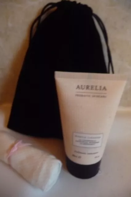 AURELIA PROBIOTIC MIRACLE CLEANSER 30ml & BAMBOO CLOTH & VELVET POUCH NEW & SEAL