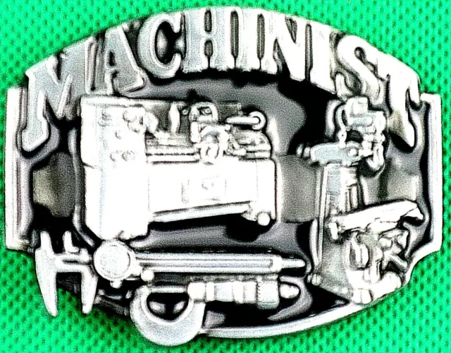 Belt Buckle "MACHINIST"Metal looks, 4 cm Wide Belt, DIY, Custom, Metal Casting.