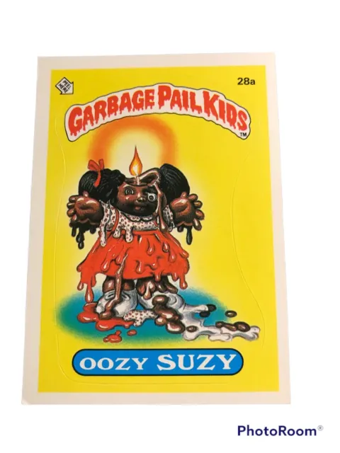 1985 Topps Garbage Pail Kids Oozy Suzy 28a Sticker Card GPK